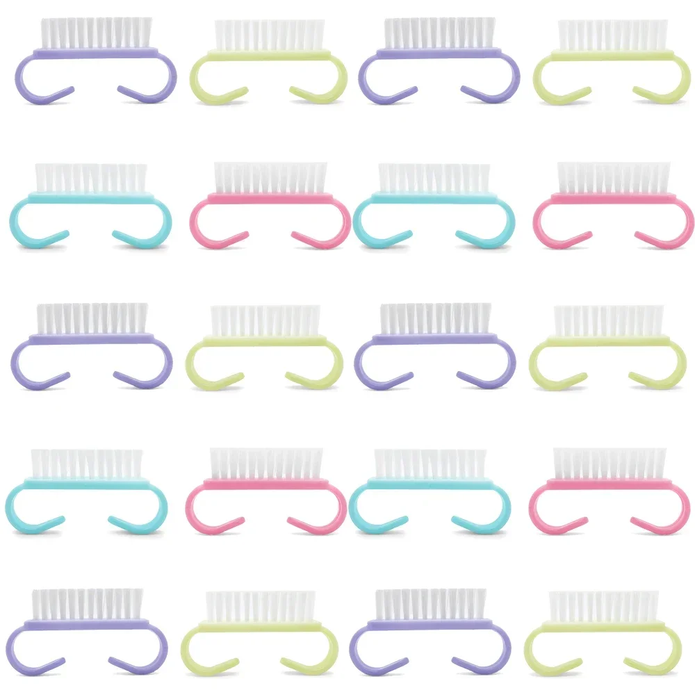 10/20/50/100pcs Handle Grip Nail Brush Fingernail Scrub Cleaning Nail Brushes Cleaner Nail Scrubber Bulk for Men Women JEARLYU