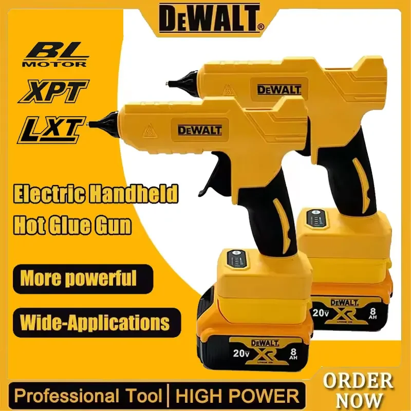Dewalt Cordless Electric Handheld Hot Glue Gun Repair DIY Tool Hot Melt Welding Hot Air Gun Anti-scald Nozzle for 20V Battery