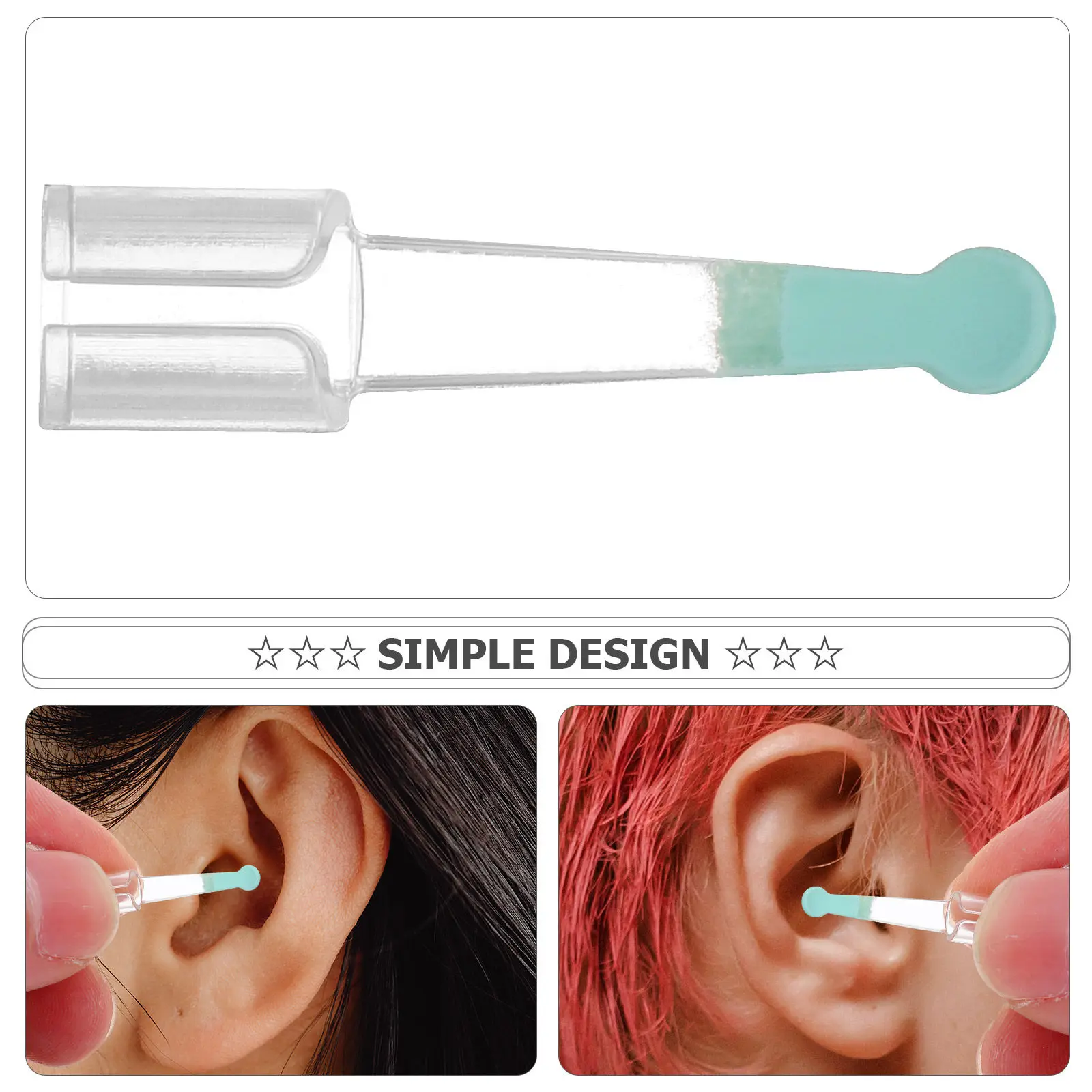 5Pcs Professional Earwax Cleaner Replaceable Spoon Tips Visible Ear Pick Accessory for Ear Nose Mouth Throat Inspection