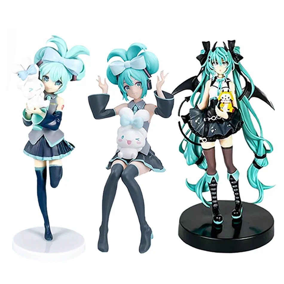 Hatsune Miku Desktop Leuke Actie Blind Box 14-20 Cm Staande En Zitten Versie Anime Beeldje Kawaii meisje Model Speelgoed Gift
