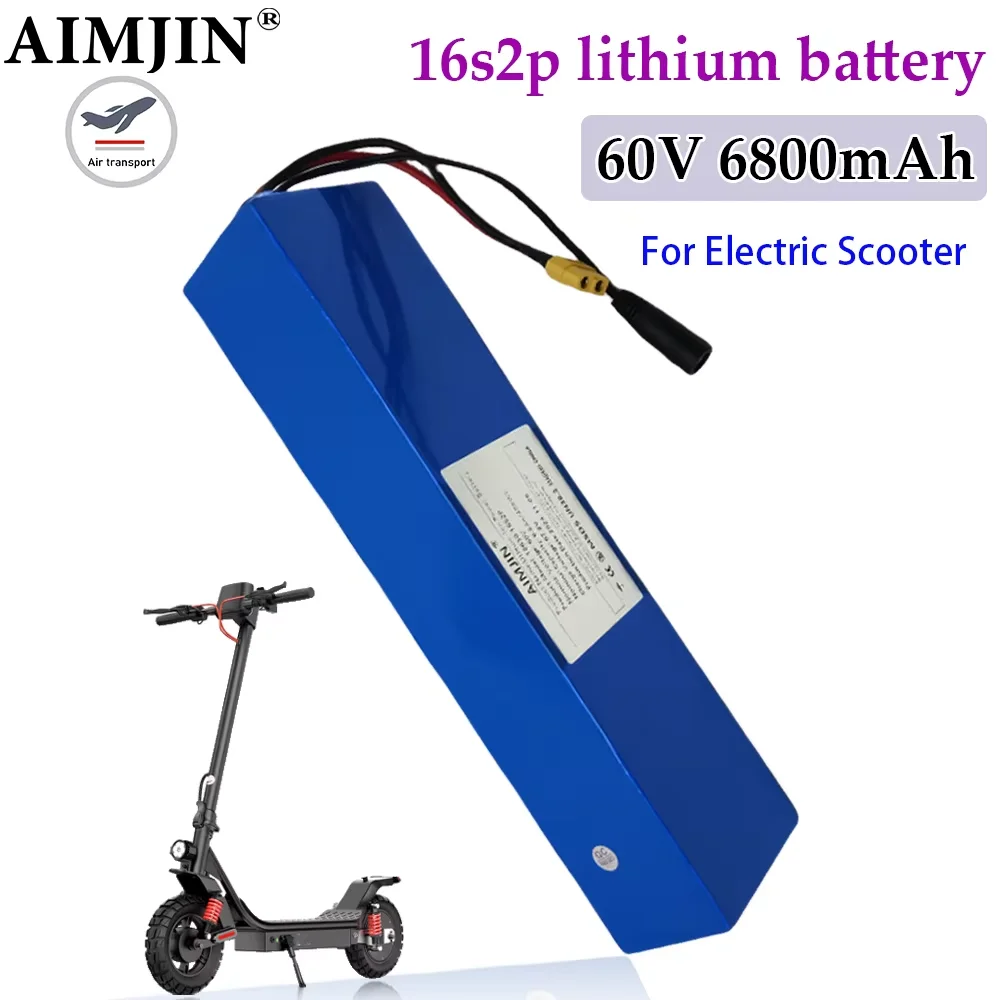 

16S2P 60v 6800mAh lithium battery pack For electric scooter refitting high-capacity mountain bike battery
