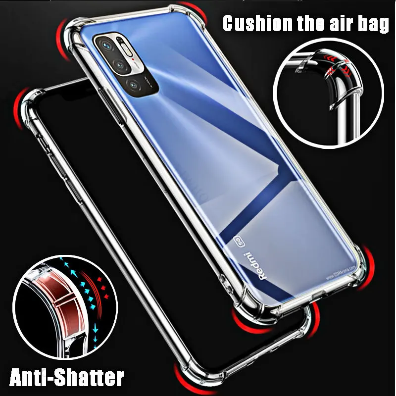 Soft Silicone Shockproof Clear Case for Xiaomi Redmi Note 10 5G TPU Transparent Covers Shell for Redmi Note 10 5g 6.5\