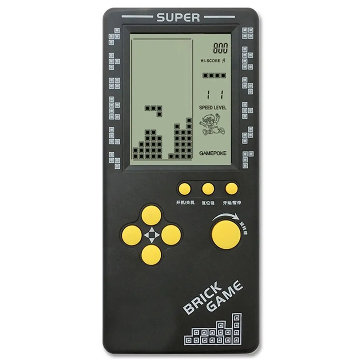 A40I Portable Transparent Retro Game Console Big Screen Handheld Brick Game Player Gift for Children and Adults