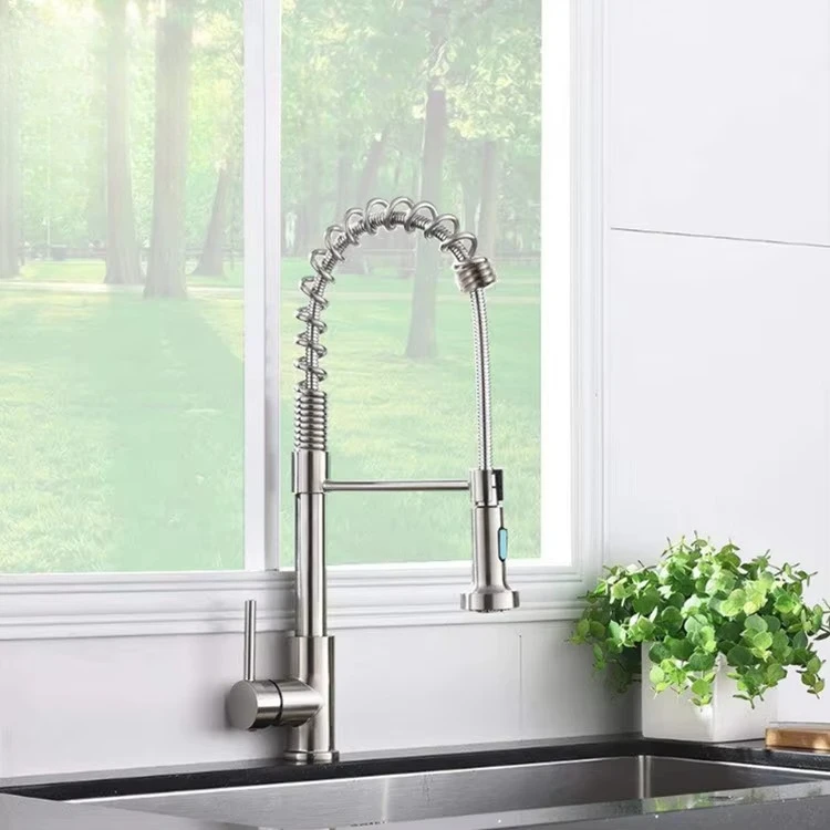 

304 Stainless Steel Hot and Cold Water Flexible Hose for Single Lever Kitchen Sink Tap for Kitchen Faucet