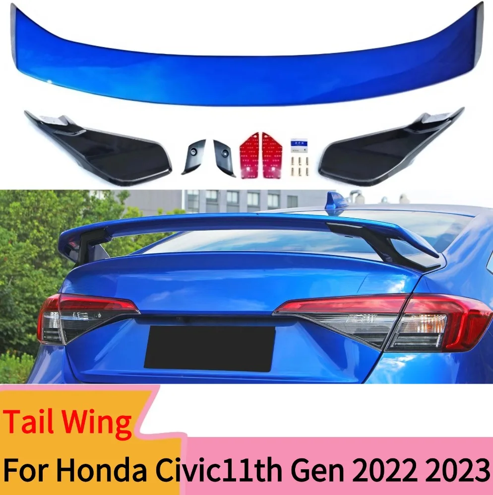 For 2022-2023 Honda Civic Sedan 11th Gen  Type-R Style ABS Car Trunk Spoiler Auto Rear Wing Accessory for Enhanced Aerodynamics