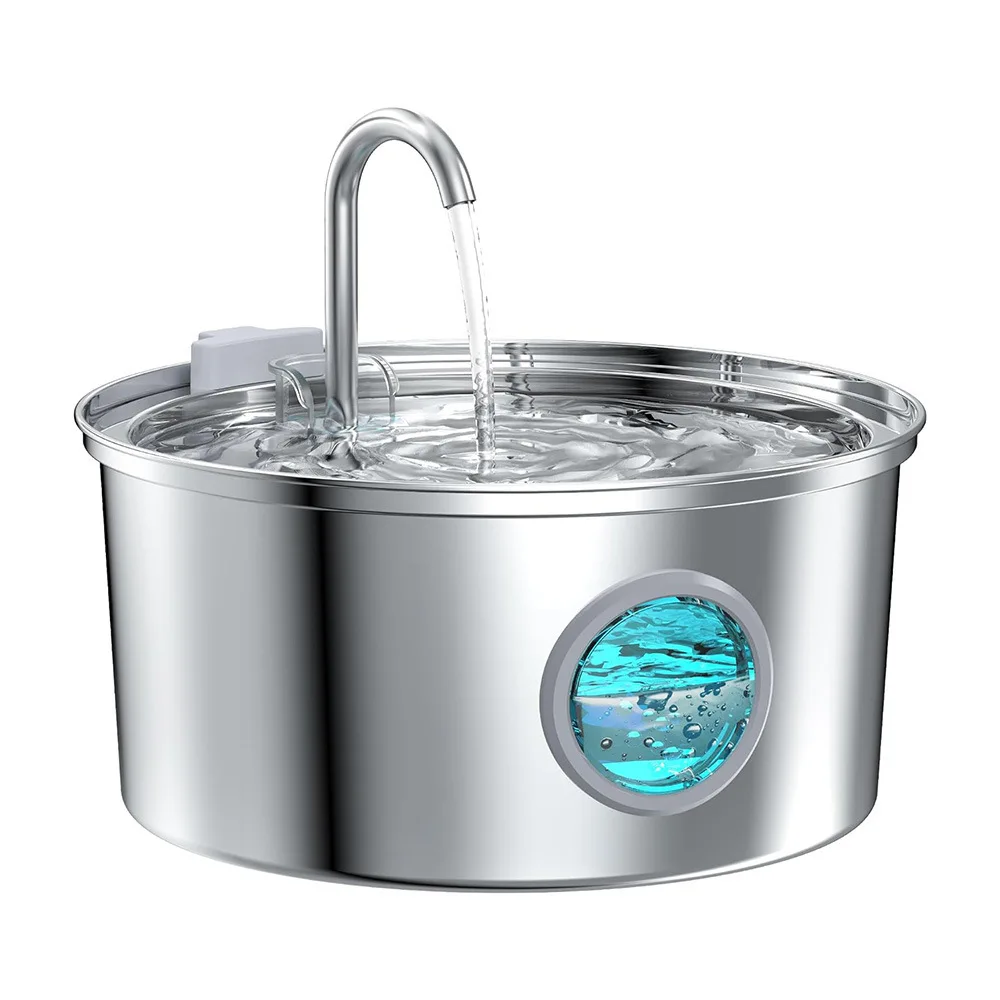 

Source Factory Stainless Steel Smart Pet Water Fountain With Semi Automatic And Large Capacity For Cats And Dogs