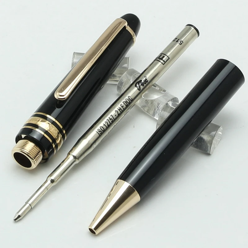 High Quality Luxury Msk MB 145 Fountain Pens Black Resin Rollerball Ballpoint Ink Writing Stationery with Serial Number Office