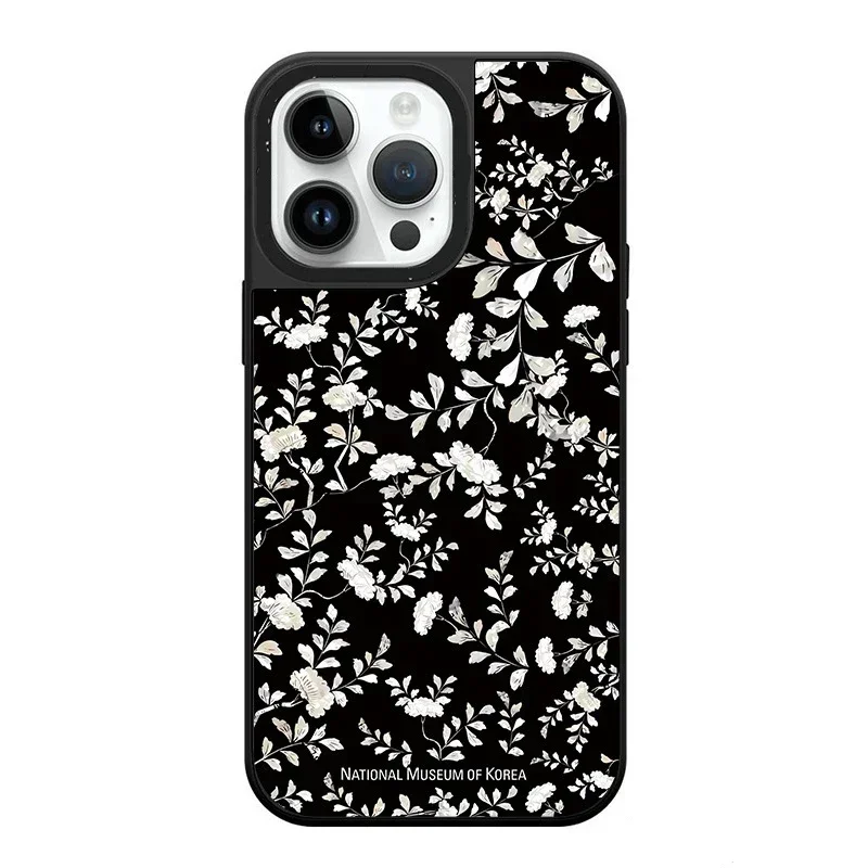 

Mirror Surface Flower Graffiti Phone Case Cover for iPhone 14 13 12 11 15 Pro Max Case for iPhone 15 ProMax