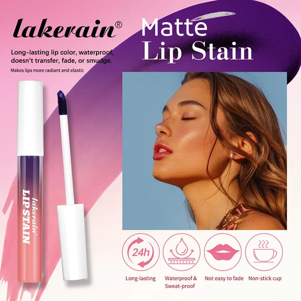 Neue Peel-Off matte Oberfläche Lip gloss Laker ain Lippen fleck Peeling dauerhafte Lippe lange von natürlichen Tönung Lippe zeigen Fleck rosa Wasser pr n4a8