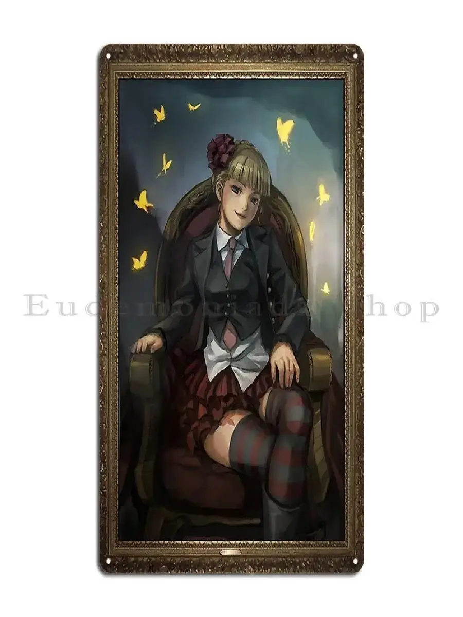 Umineko When They Cry Human Beatrice Portrait Metal Sign  Garage Bar Home Decor Tin Sign Poster  Wall Art Anime Decoration