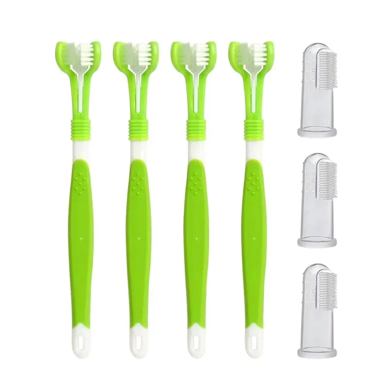 

7 in 1 Dog Care Dog Toothbrush Kit Finger Pet Cat Dog Toothbrush