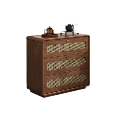 

Rattan chest new Chinese drawer storage cabinet chest cabinet living room locker bedroom bedside locker clothes cabinet