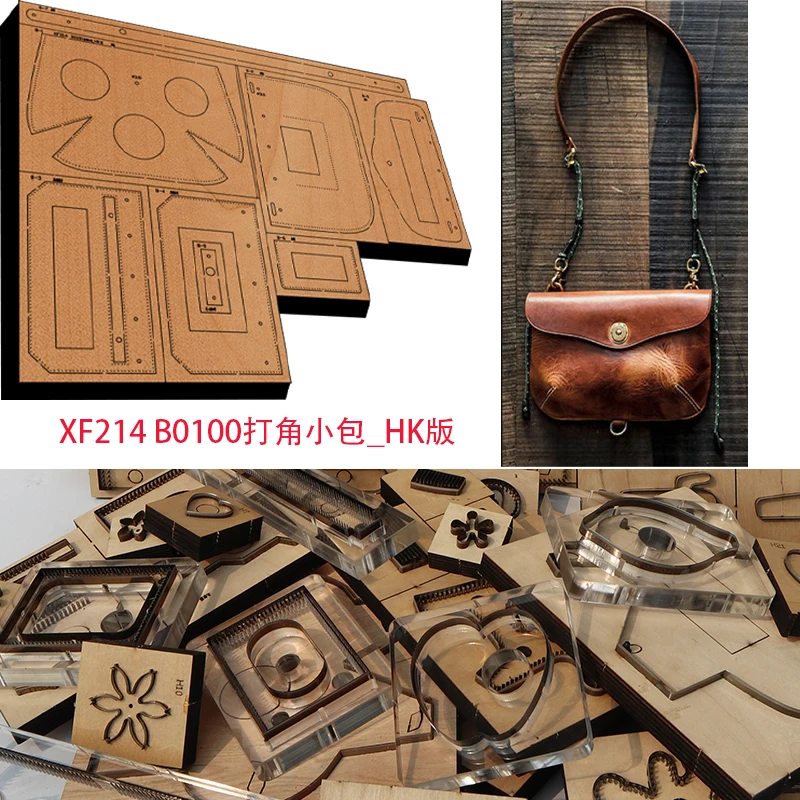 Cutting mold can be customized Wooden Die Men's shoulder bag Crossbody bagWallet Leather Craft Punch Hand Tool Cut Knife Mould