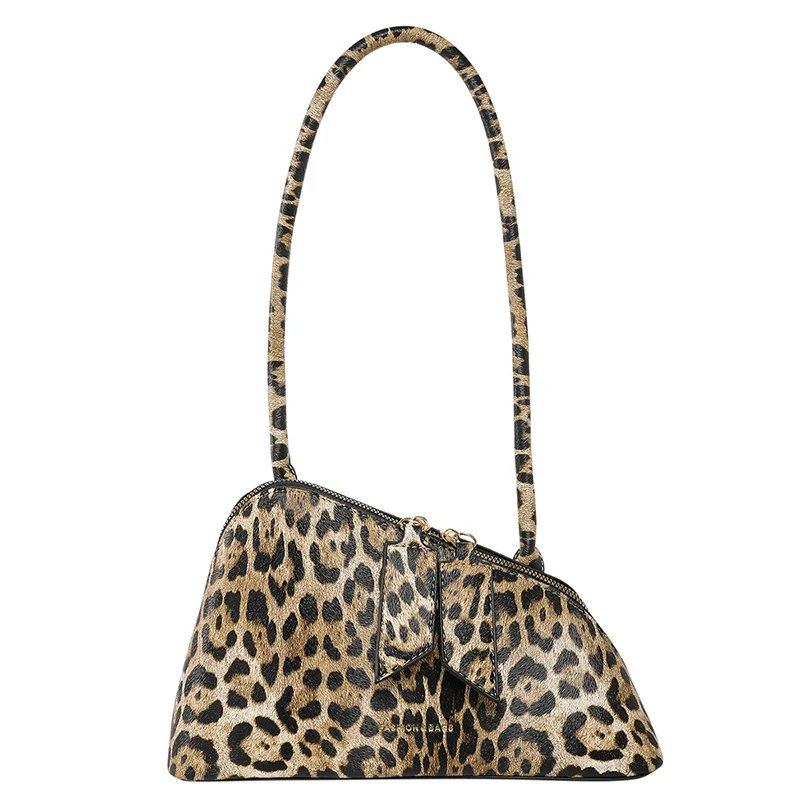 

2025 Fashion New Hot Sale PU Shell Shoulder Bags Snake Alligator Leopard Zebra Pattern Personality Versatile Women's Armpit Bags