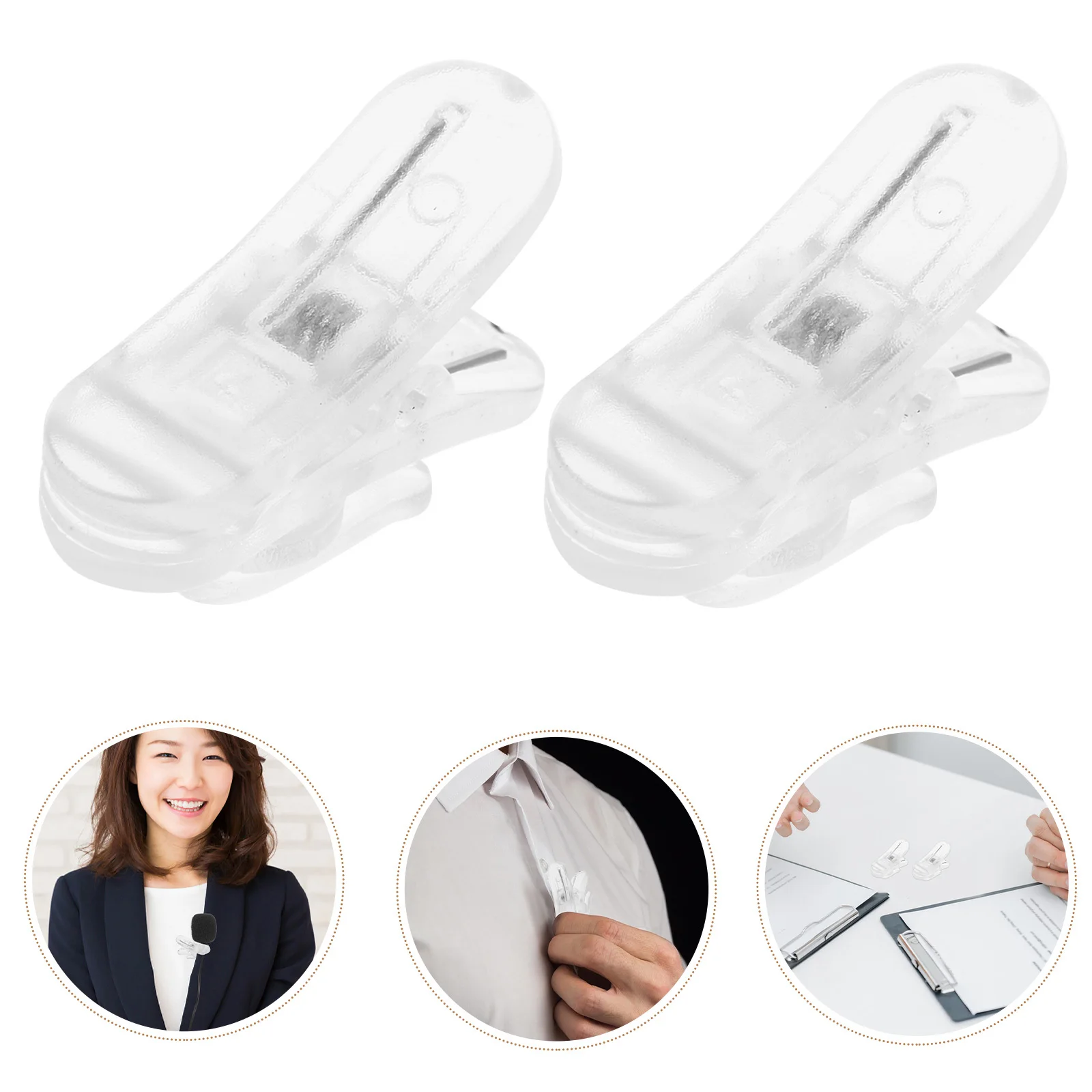 

50Pcs Microphone Clip for Shirt Lavalier Lapel Collar Holder Cable Wire Clip Replacement Universal Mic Clamp Microphone Clamp