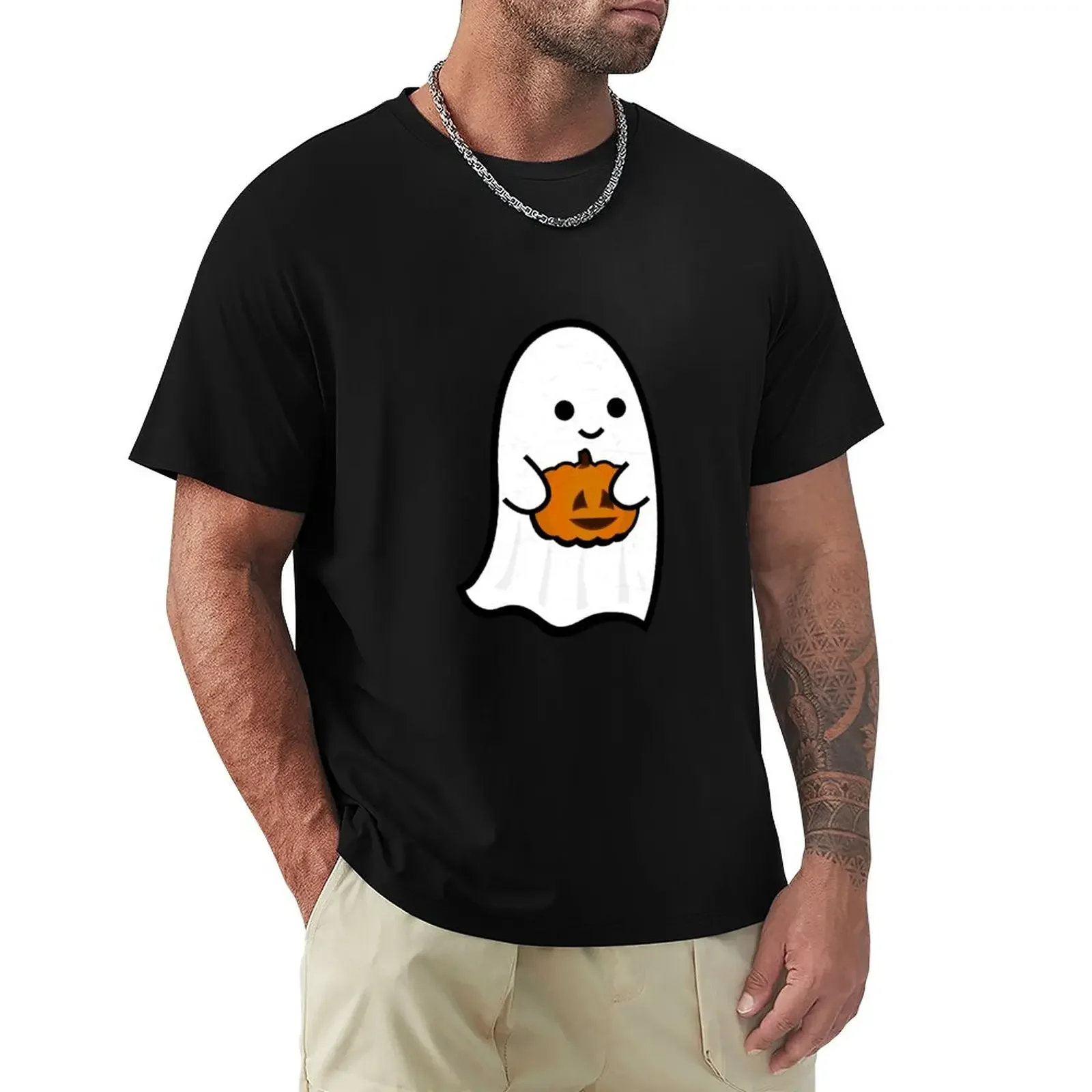 Cute Ghost's Jack o' Lantern T-Shirt customs design your own vintage anime shirt heavyweights men t shirts