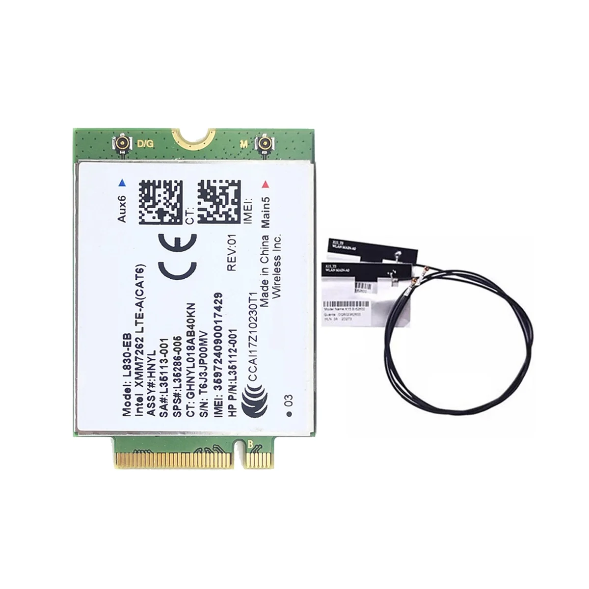 L830-EB WIFI Card+2XAntenna 4G LTE L830 L35286-005 LTE Module Cat6 300Mbps for HP 640 650 G5 840 846 850 G6 X360 830