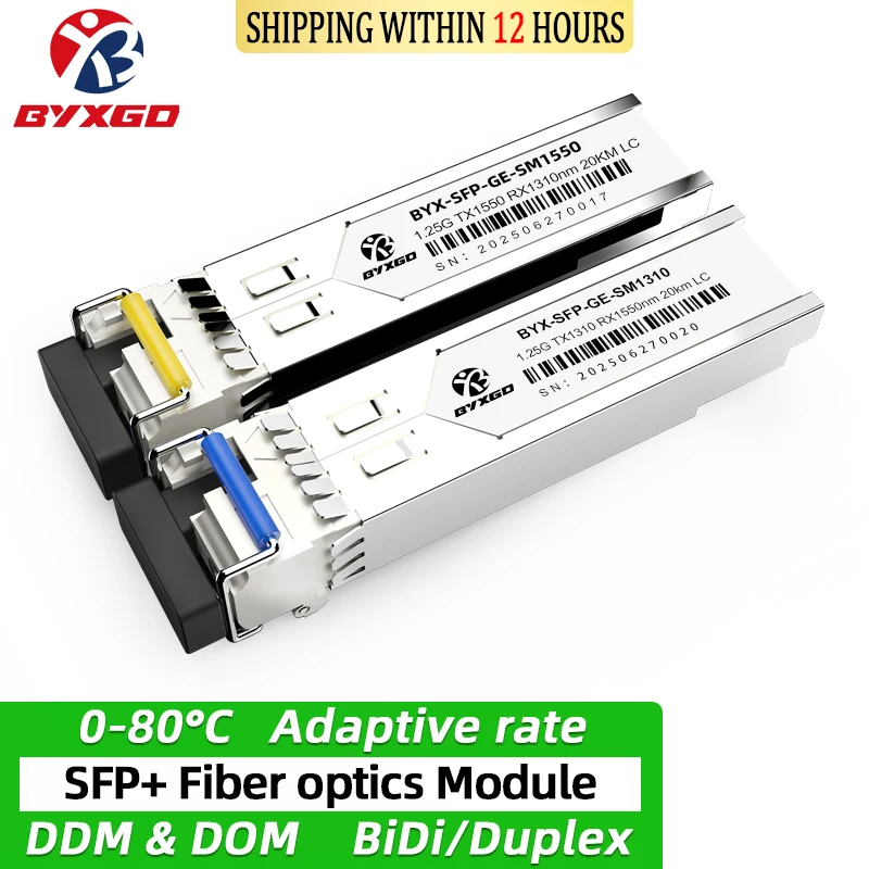 

10G SFP+ Optical Module LC SC Multi Rate BiDi SFP Fiber Optic Transceiver DDM&DOM 1.25G MM/SM Duplex SFP For IBM/Cisco Switch