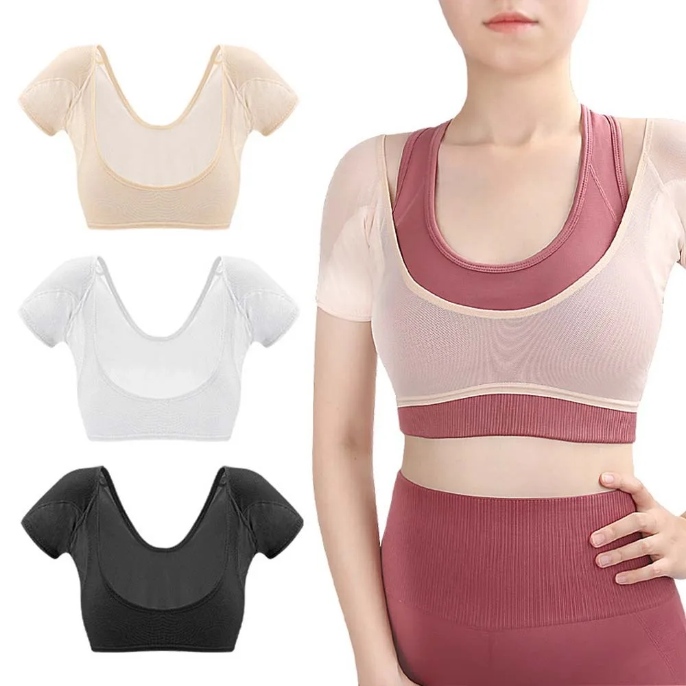 T-shirt Shape Sweat-absorbing Underwear Armpit Sweat Pads Micro Porous Sweat Pad Underarm Pad Vest Beach Wear Reusable