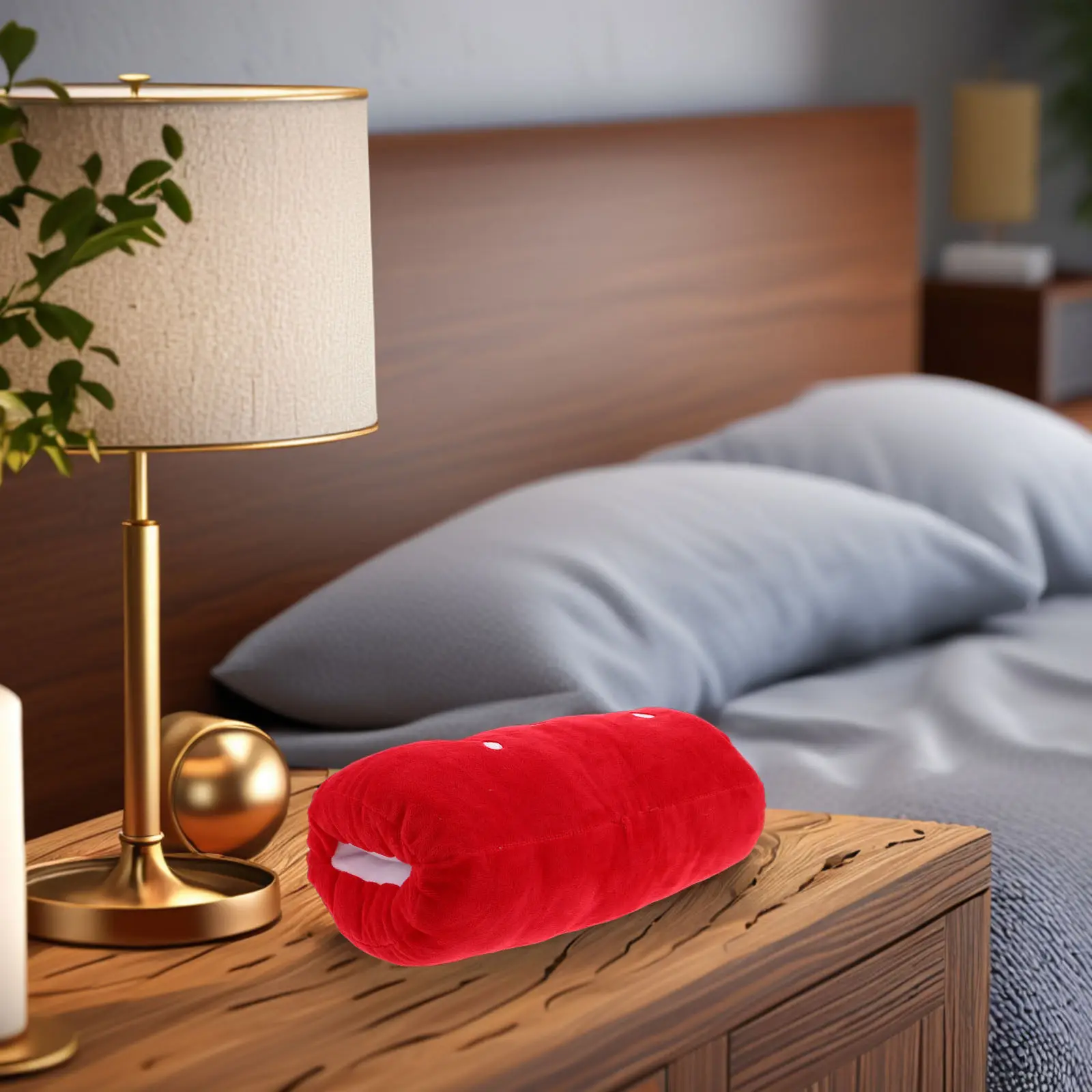 Strawberry Shaped Hand Warmer Pillow Multifunctional Warm Comfort Cushion for Chilly Evenings Kids Adults Home Car Use