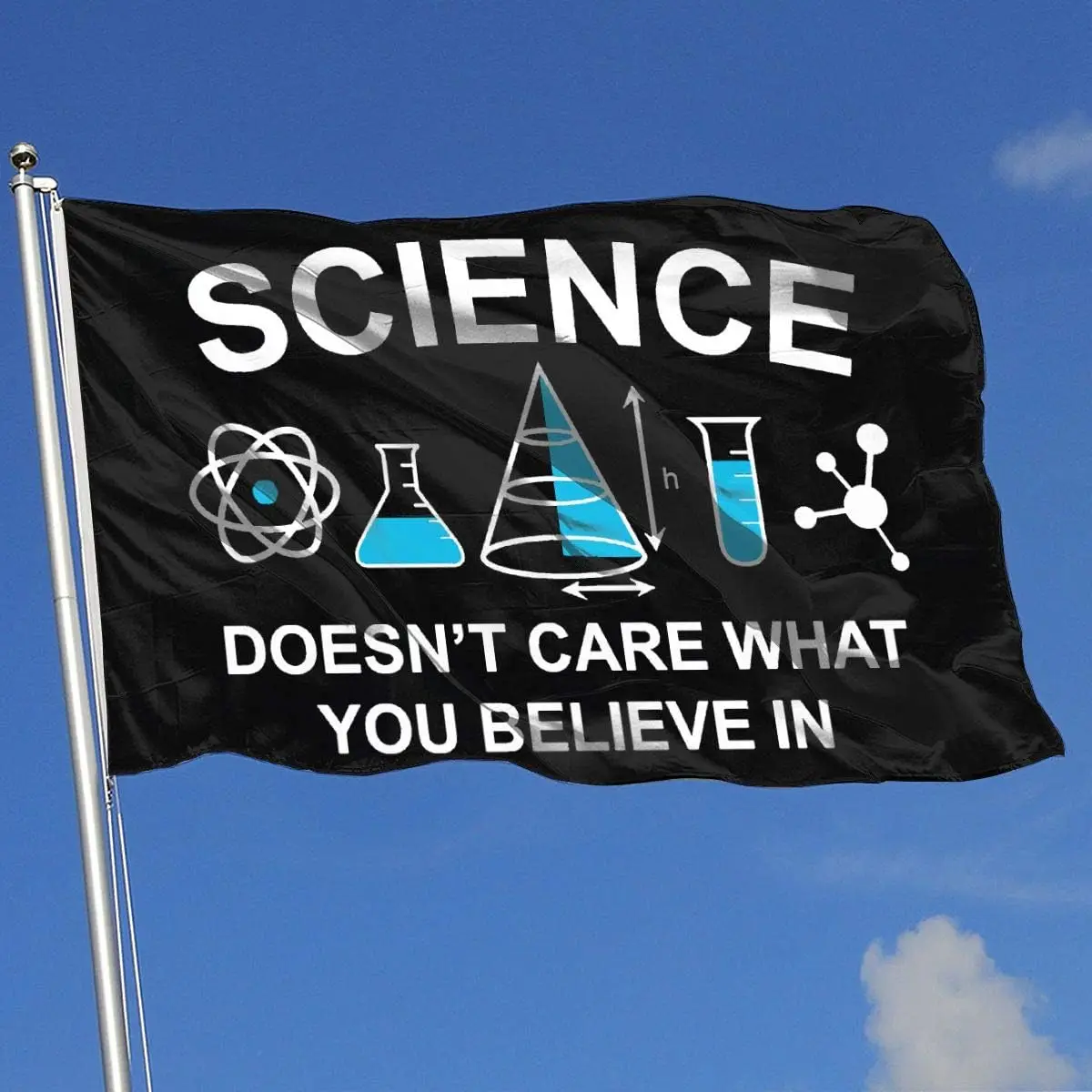 Flagnshow 100% Polyester Science Doesn't Care What You Believe in 3x5 Foot Flag