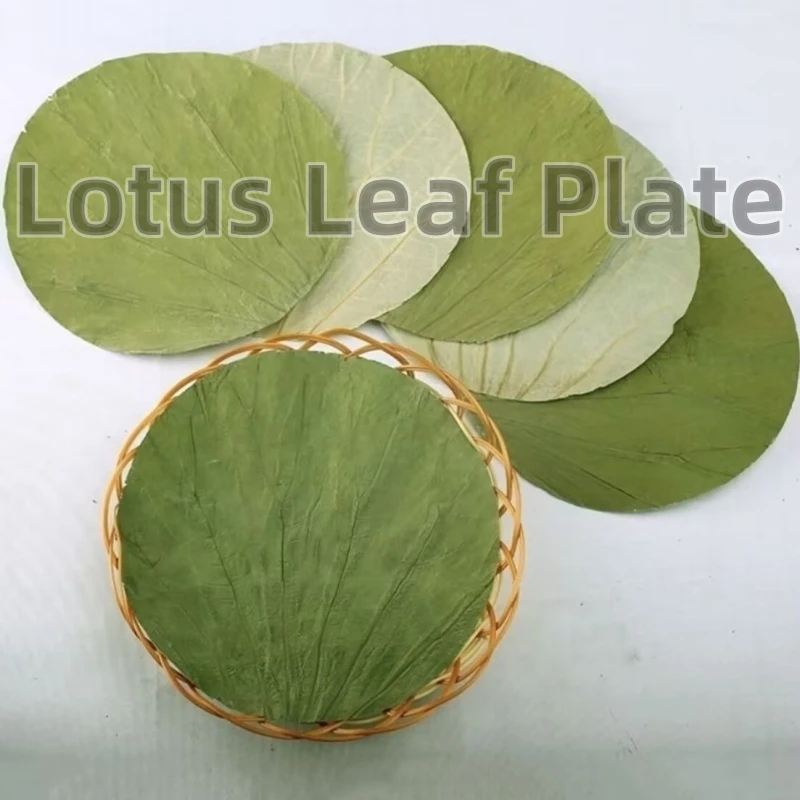 

Натуральные высококачественные ломтики листьев лотоса, сделай сам, уличный кухонный поднос для еды, украшение для дома, рождественские украшения