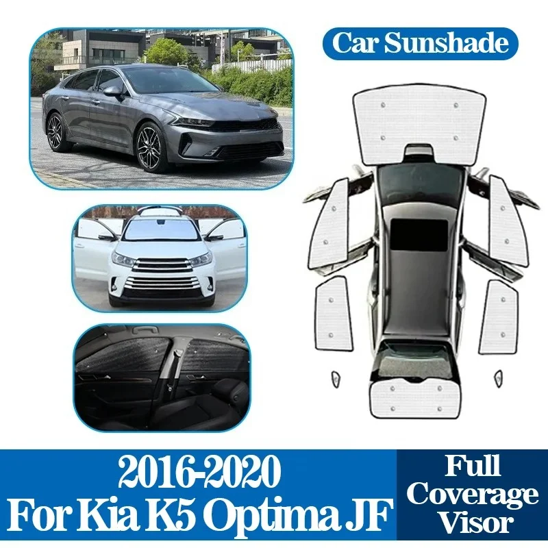 For Kia K5 Optima JF 2016~2020 Full Coverage Sunshade Car Window Windshield Sunshade Anti-UV Sunshade Cover Protection Parasol