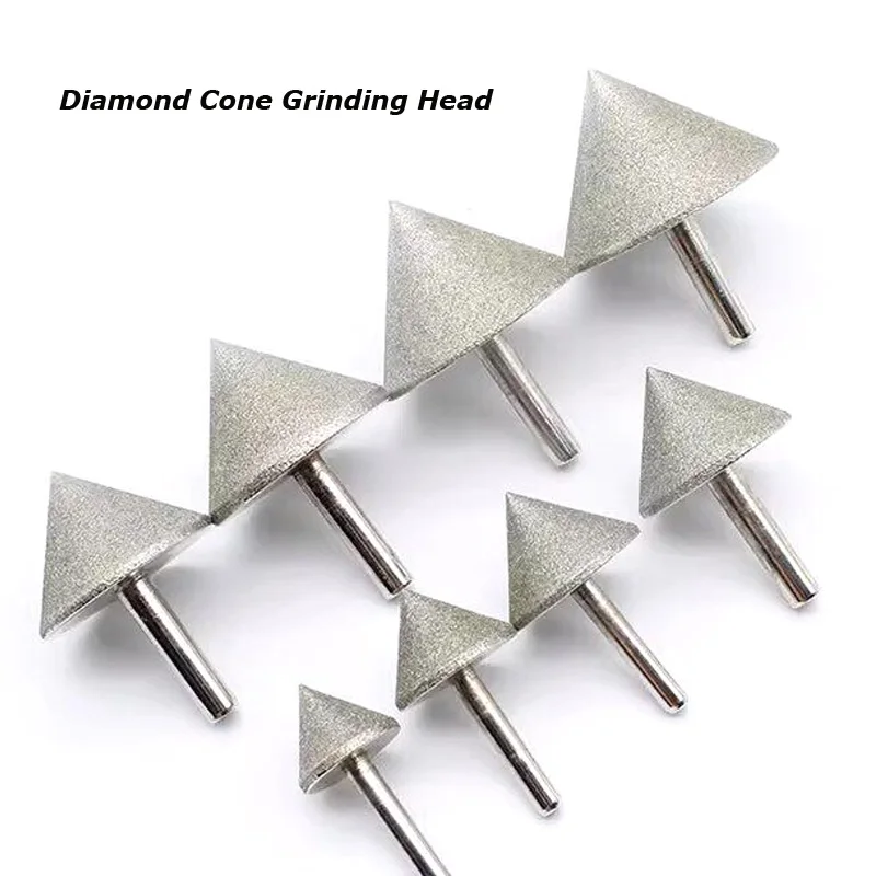 

60-degree Dia10~80mm Diamond Chamfering Wheel Conical Grinding Head Right Angle Glass Metal Drilling and Reaming Tool