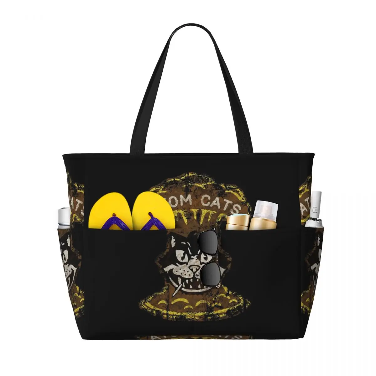 

Atom Cats Beach Tote Bag Sport Gym Yoga Duffle Large Tote Bag Women Travel Bag Fitness bag