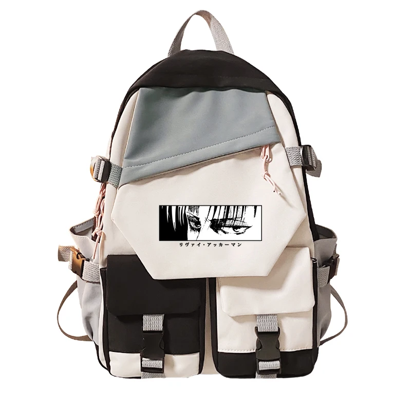 Japanese Anime Attack on Titan School Bag Cartoon Shingeki No Kyojin Graphic School Backpack Bag Titans Attack Eyes Harajuku Bag