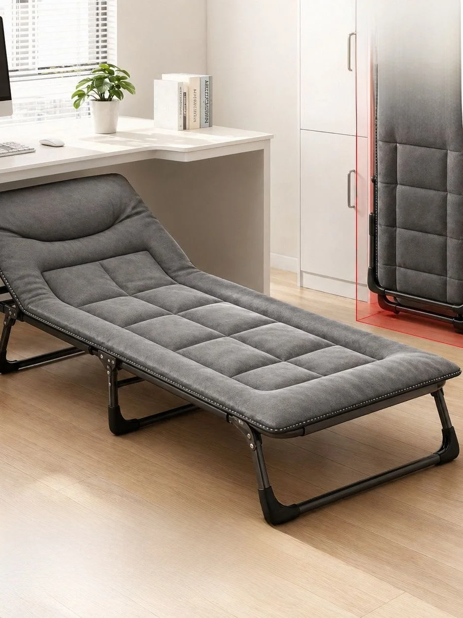 no-install-office-nap-bed-single-person-companionable-mattress-integrated-eight-legs-stable-foldable-bed-for-public-places