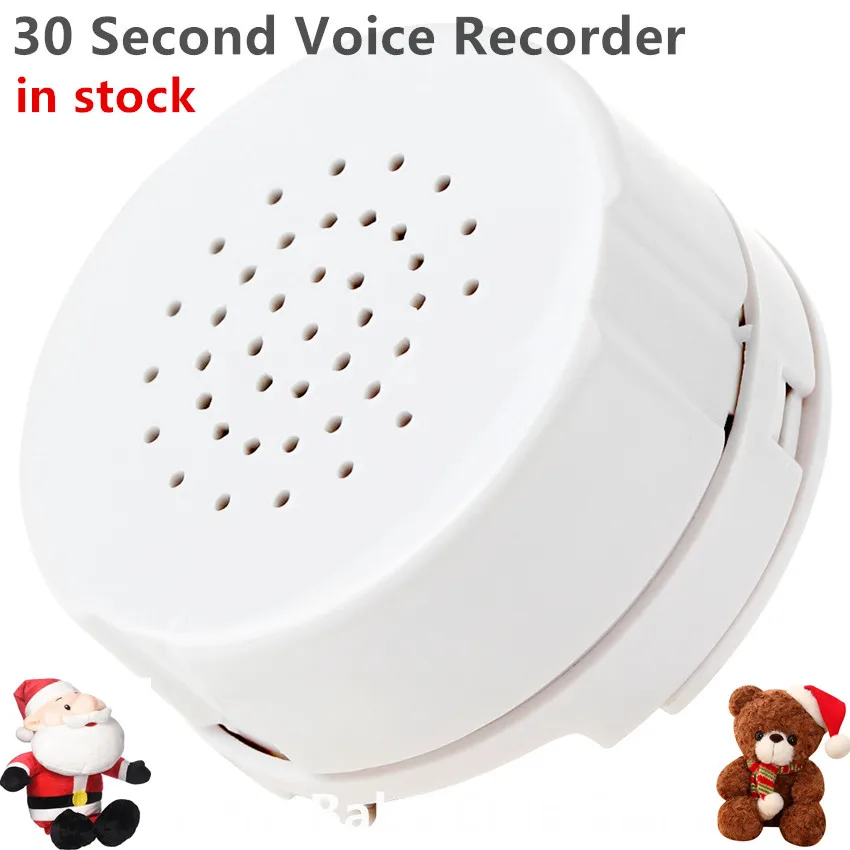 IN STOCK - Christmas Gift Voice Recorder Music Box For Speak Recordable Buttons for Kids 30 Seconds Sound Box for Stuffed Doll