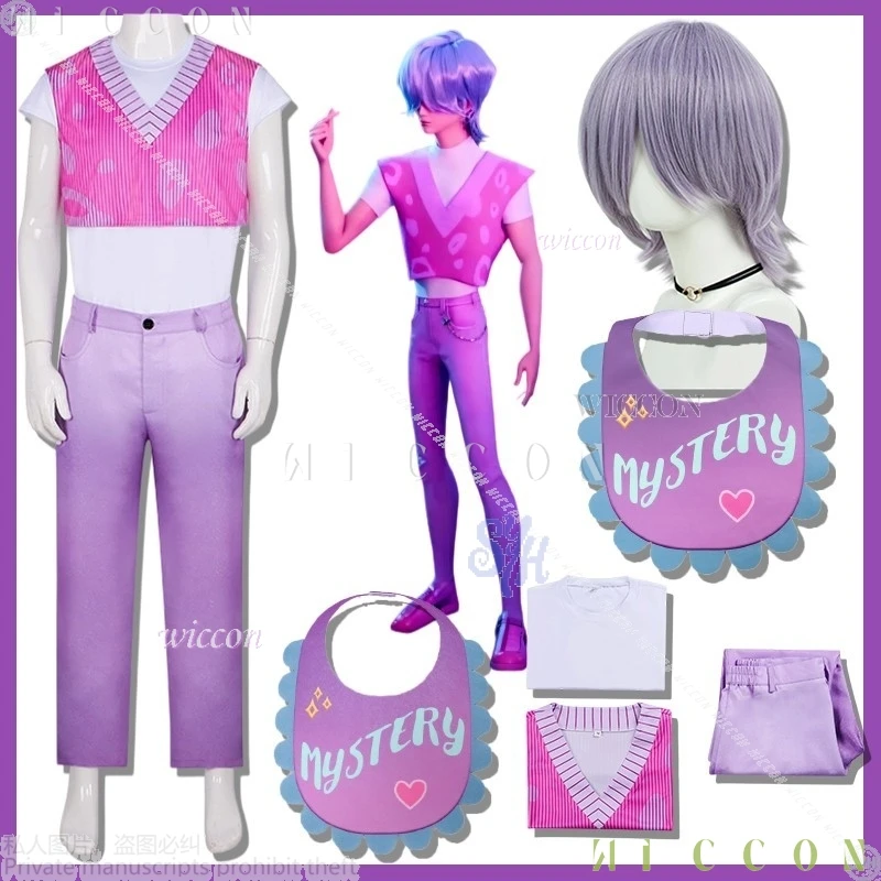 Halloween-Kostüme Saja Boys Mystery Cosplay Kpop Demon Idol Kostüm Kurzarm-Top mit rosa Erwachsenen-Frauen disfraz 2138