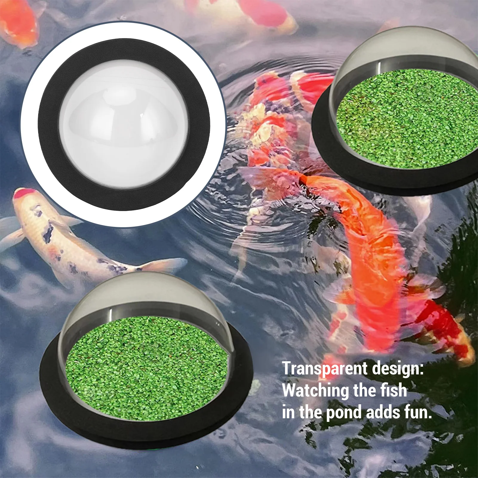 بركة السمك العائمة قبة شفافة المياه برهان جولة بركة غطاء قبة لحديقة ساحة العائمة بركة الأسماك قبة بركة قبة عائمة #2