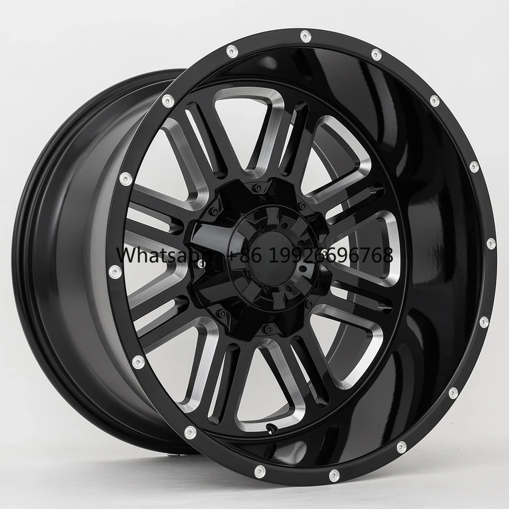 

20x14J Inch Aluminum Alloy Deep Dish Wheels 8x165.1 for F250/F350/Dodge Ram 2500/3500/Hummer H2/Silverado 2500HD Pickup Upgrade