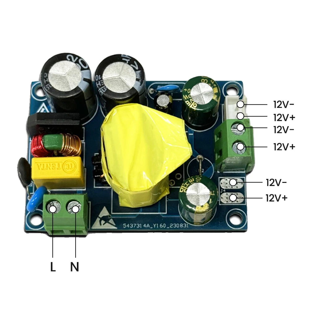 AC-DC Isolamento Switch Power Module, Módulo De Redução De Tensão, Step Down Buck Converter Board, AC90-250V a 12V, 3.3A, 40W