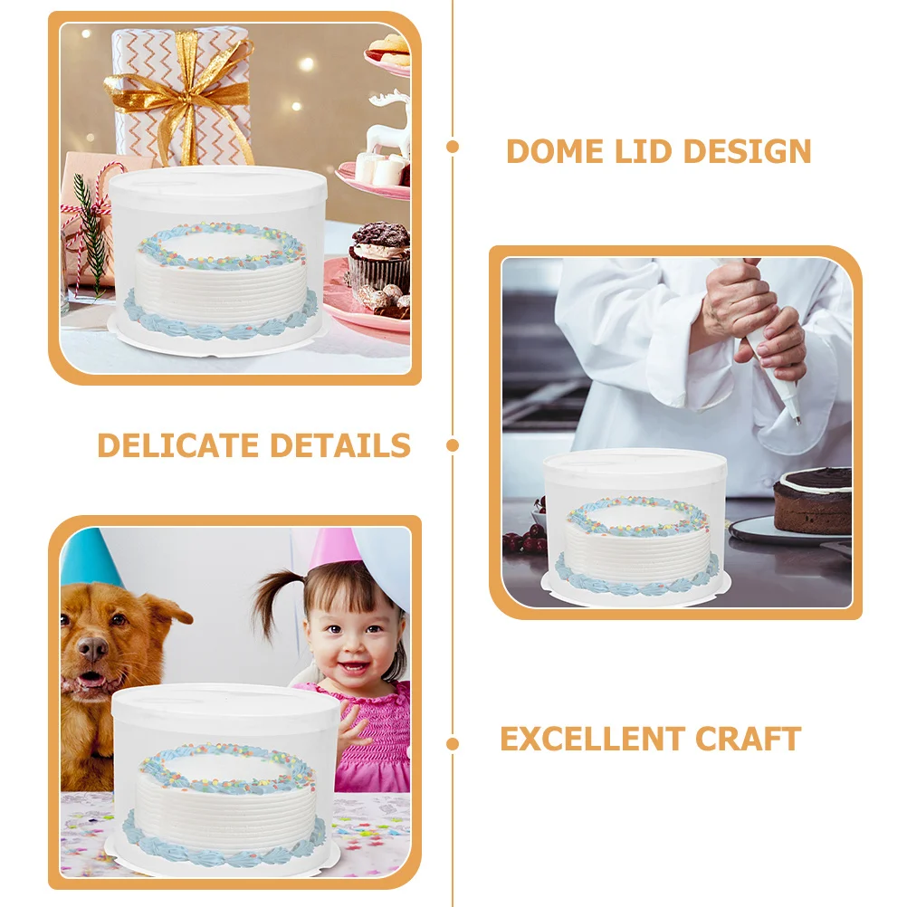 

5Pcs Cake Packaging Boxes Dome Lid Design Exquisite Workmanship for Small Desserts Birthday Parties Cake Boxes