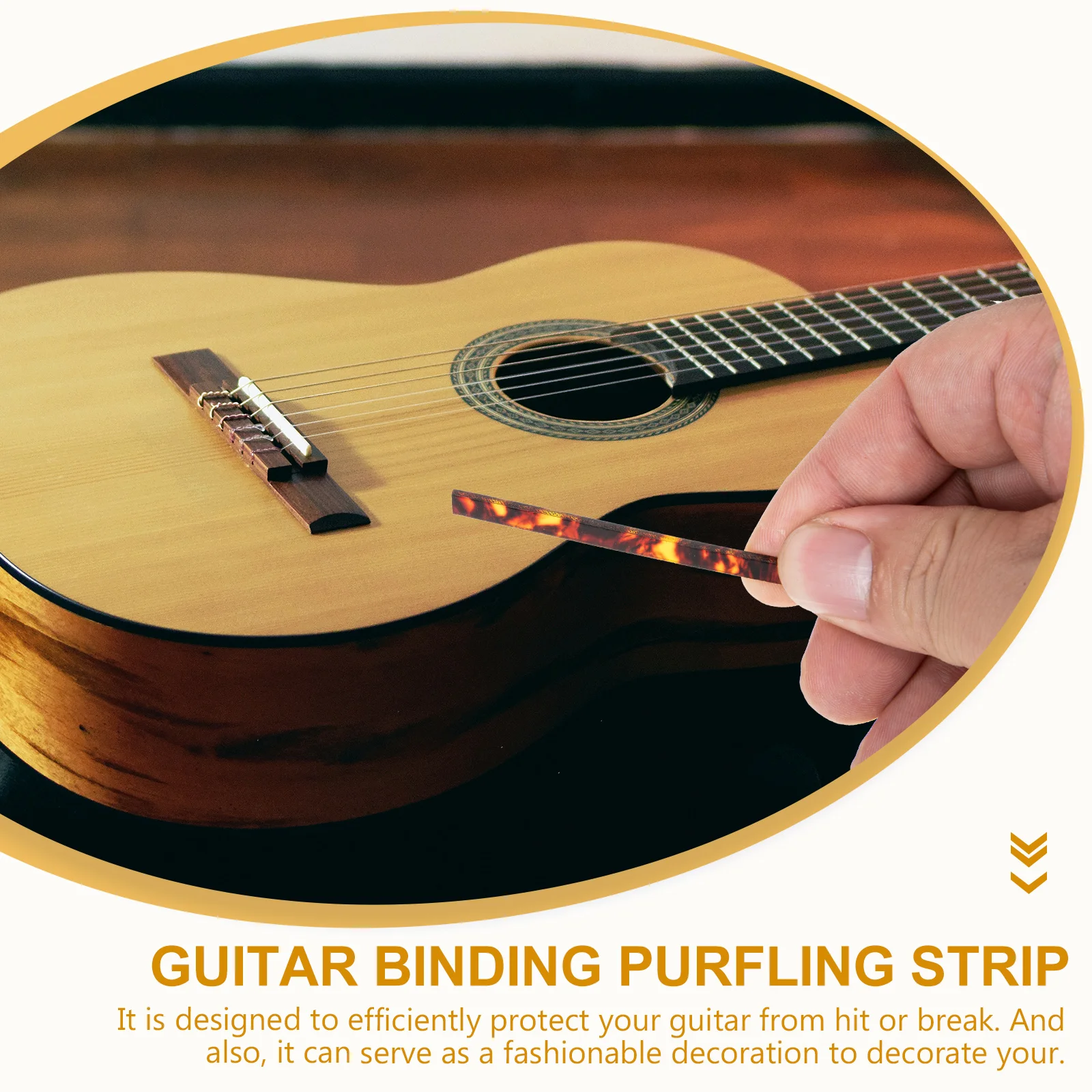 

2 Pcs Guitar Trim Modification Acoustic Accessories Luthier Tools Hemming Protection Binding Parts Bindings