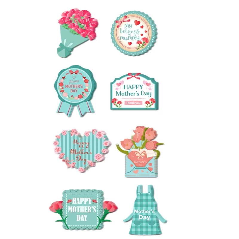Happy Mothers Day Decorations Stickers Labels Decorations Self-adhesive Stickers Labels DIY K92A