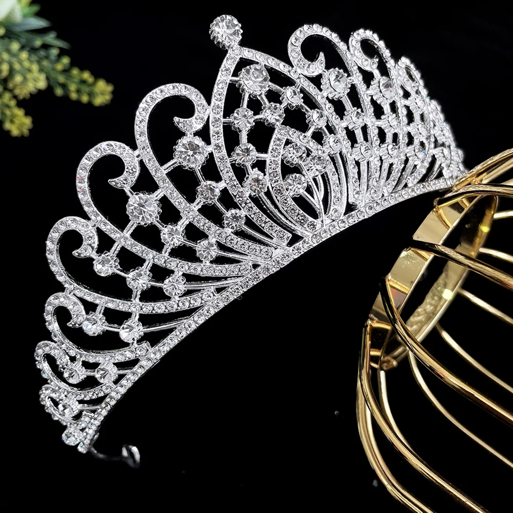 

Pink Girls Headb Bridal Hair Accessories Rhinestone Wedding Bridal Tiara Hair Accessories Banquet Headdress Tiaras For Women