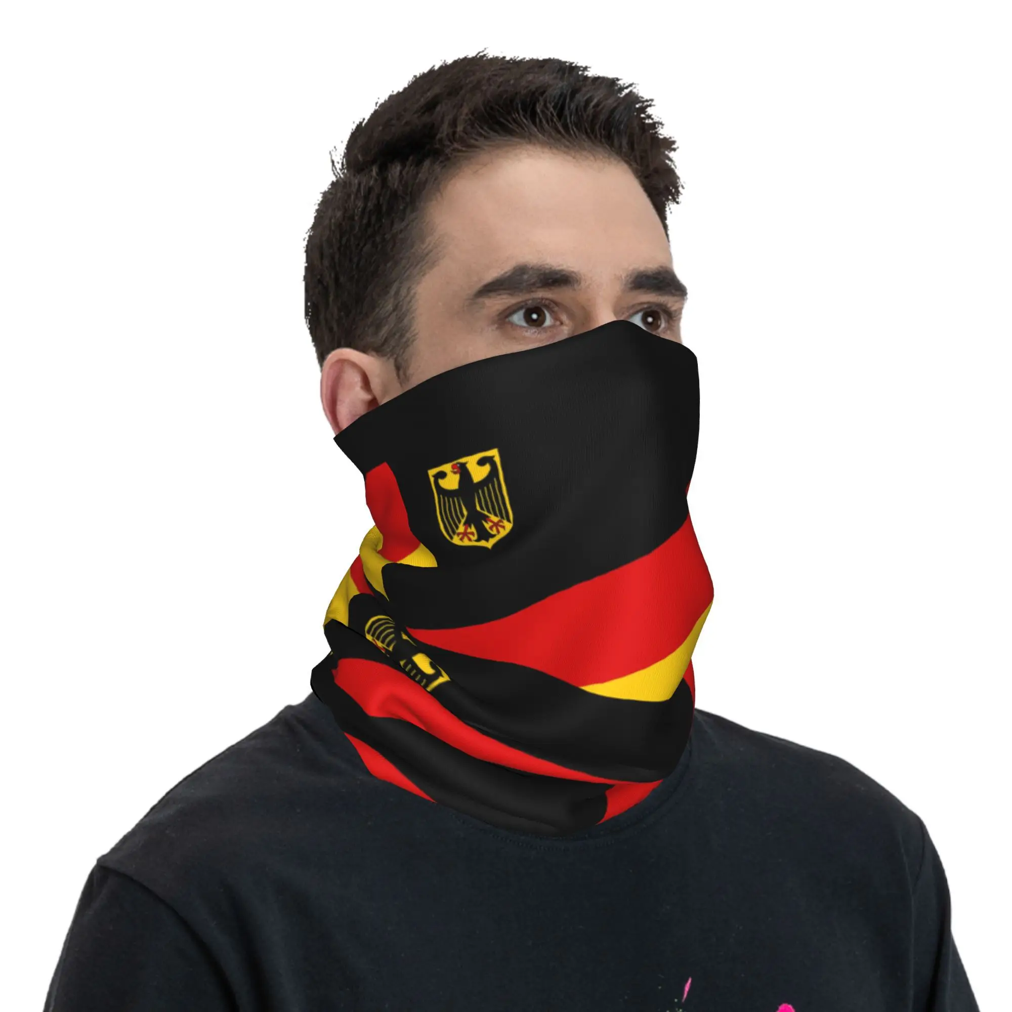 مخصص العلم الألماني الرقبة الجراب الرجال النساء يندبروف معطف الشتاء من الأسلحة من ألمانيا باندانا وشاح للتزلج