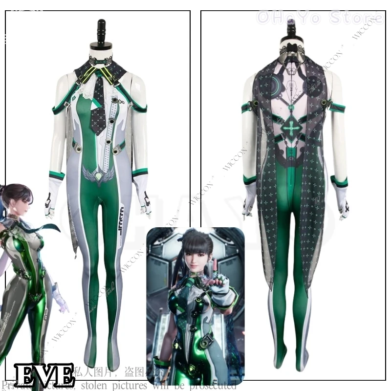 

Eve Blade Косплей Зеленый Костюм Ролевая Игра Наряд Женский Костюм Сталлиара Комбинезон Хэллоуин Карнавал Сексуальная Фантазия Маскировка Женщины