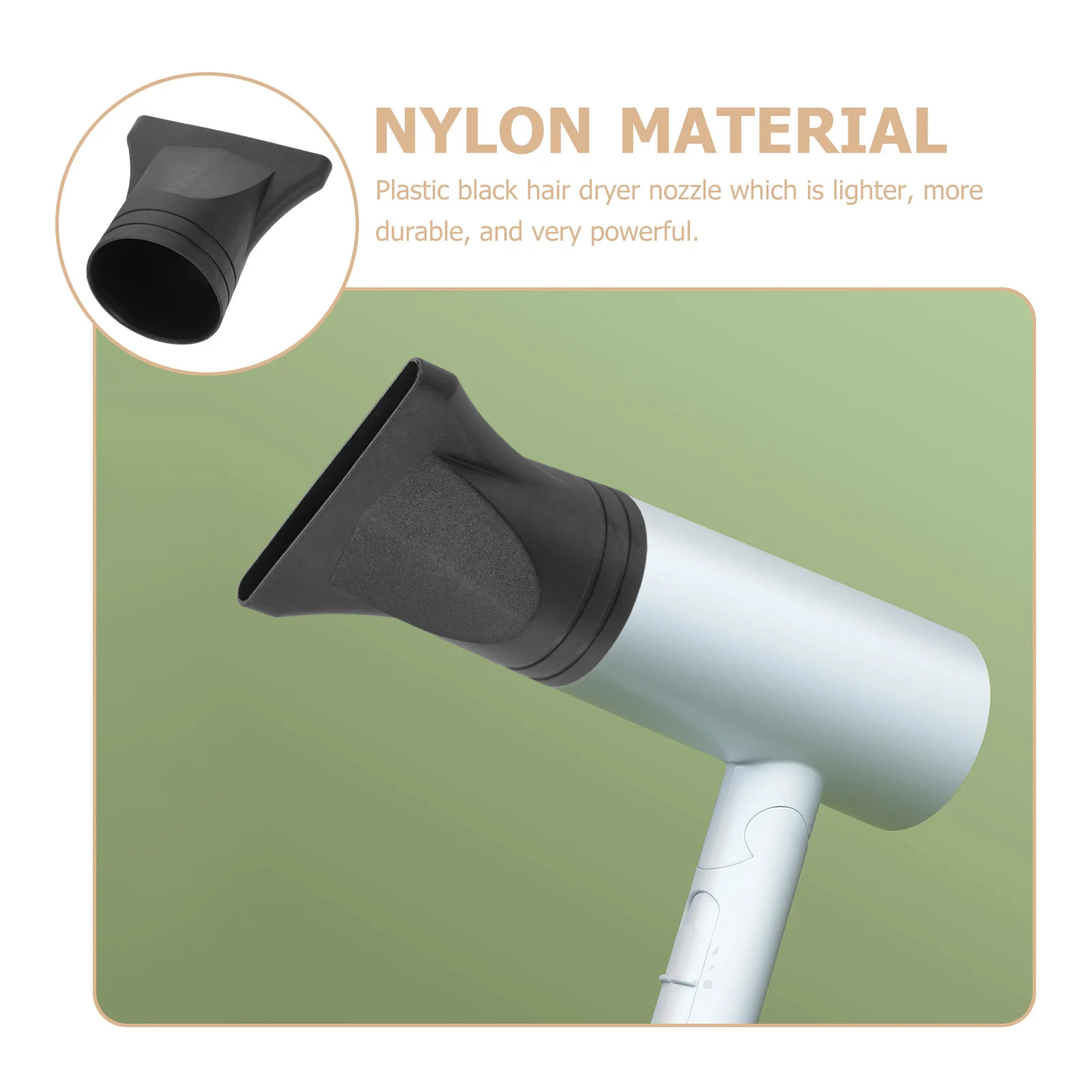 3pcs Hair Dryer Diffuser Nozzle 4.35-4.5Cm Universal Plastic Blower Attachment Nylon Dryer Nozzle Replacement Styling Tool