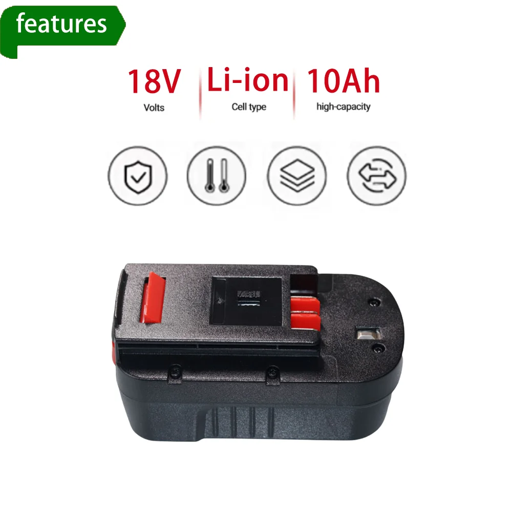 18V for Black&Decker 10000mAh Power Tool RechargeableBattery A18 A1718 A18NH HPB18 HPB18-OPE FS1800CS FS1800D FS1800D-2 FS1800ID