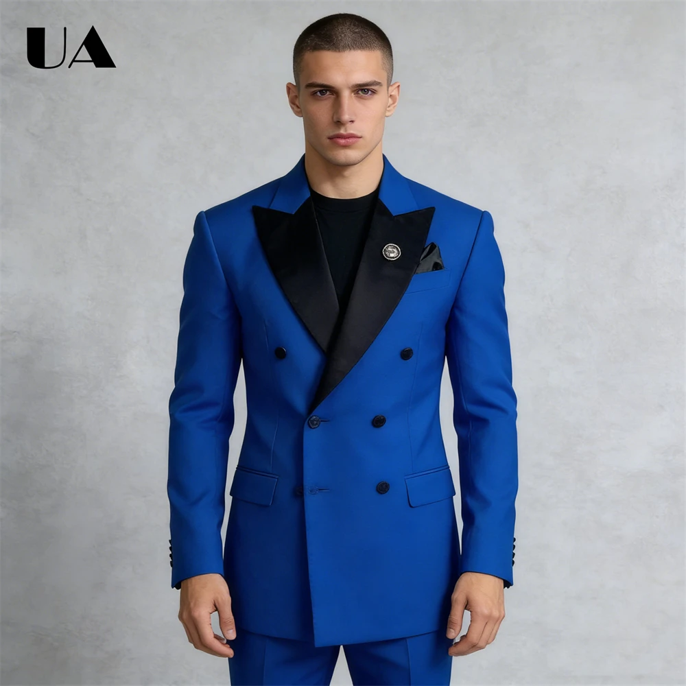 

Double Breasted Men's Formal Suit Set, Two Pieces Suit Set for Men, XXS-7XL Tailored Tuxedo Formal Prom Suit Attire Outfit