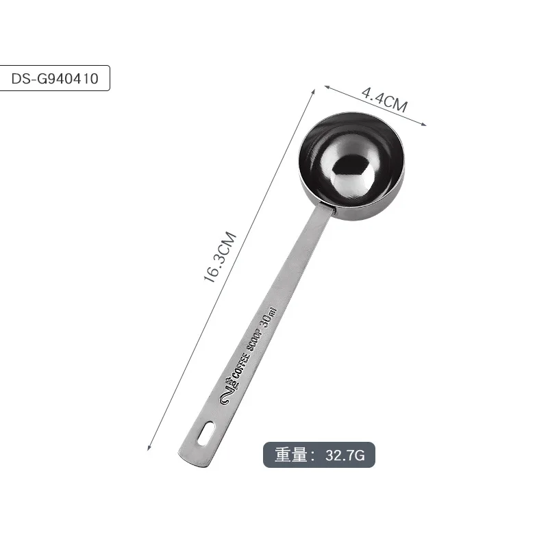 1Pc Fashion High Quality Durable Coffee Scoop Powder Spoon Thicken Stainless Steel Tablespoon Measuring Spoon 15/30ML