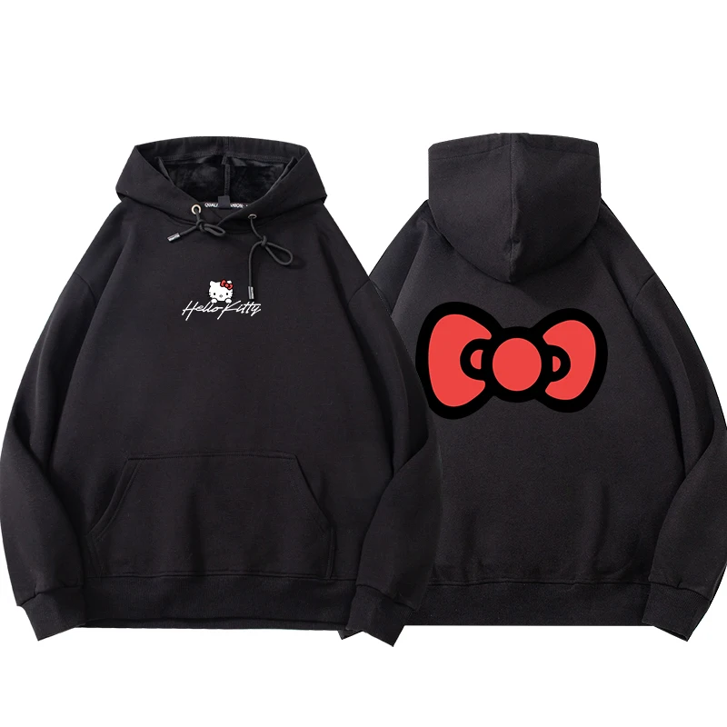 Hellokitty Sweater Female Sanrio Hello Kitty Clothes Early Autumn Thin Oversize Sweater Cartoon Hoodies Omen Hoodie18-24y