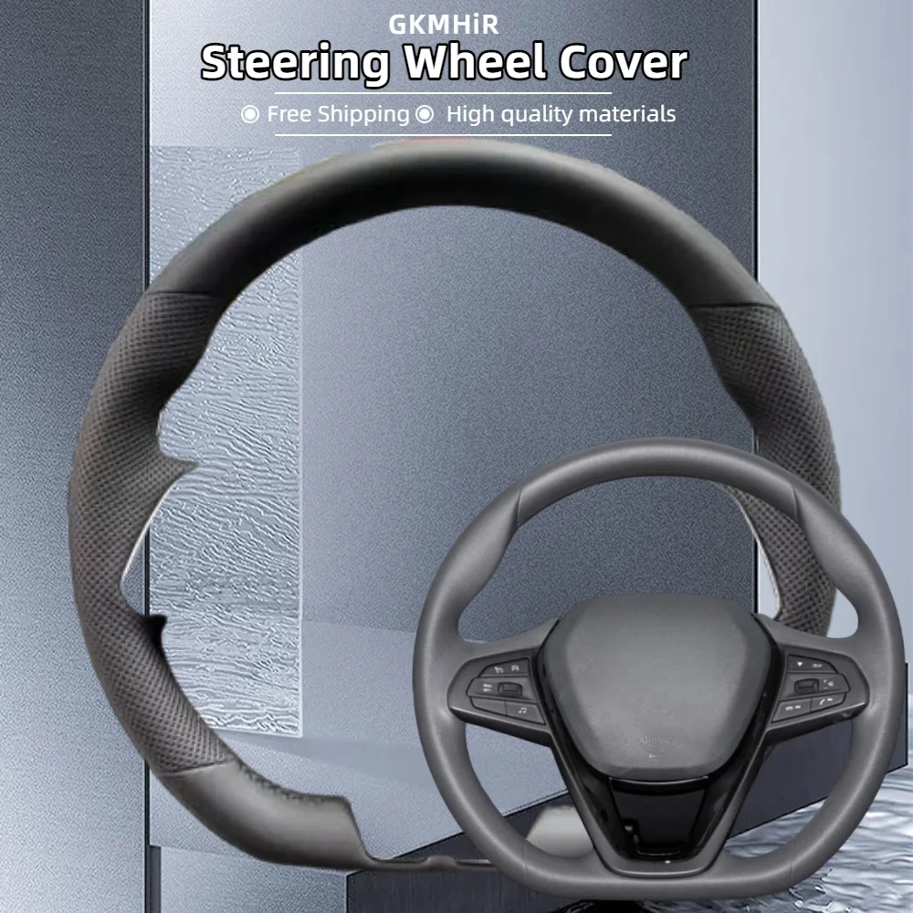 

Customization Car Steering Wheel Cover For Changan Cs15 EADO Cs35 Cs75 Hand Sewing Genuine Leather Accessories