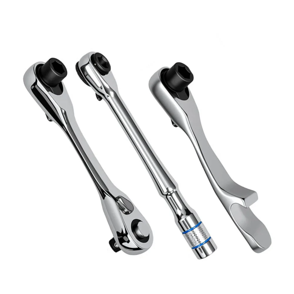 

1/4 Inch Socket Ratchet Wrench Screwdriver Bit Holder MultiTool Repair Tool 2-in-1 Drill Chuck Quick-Release Ratchet Wrench