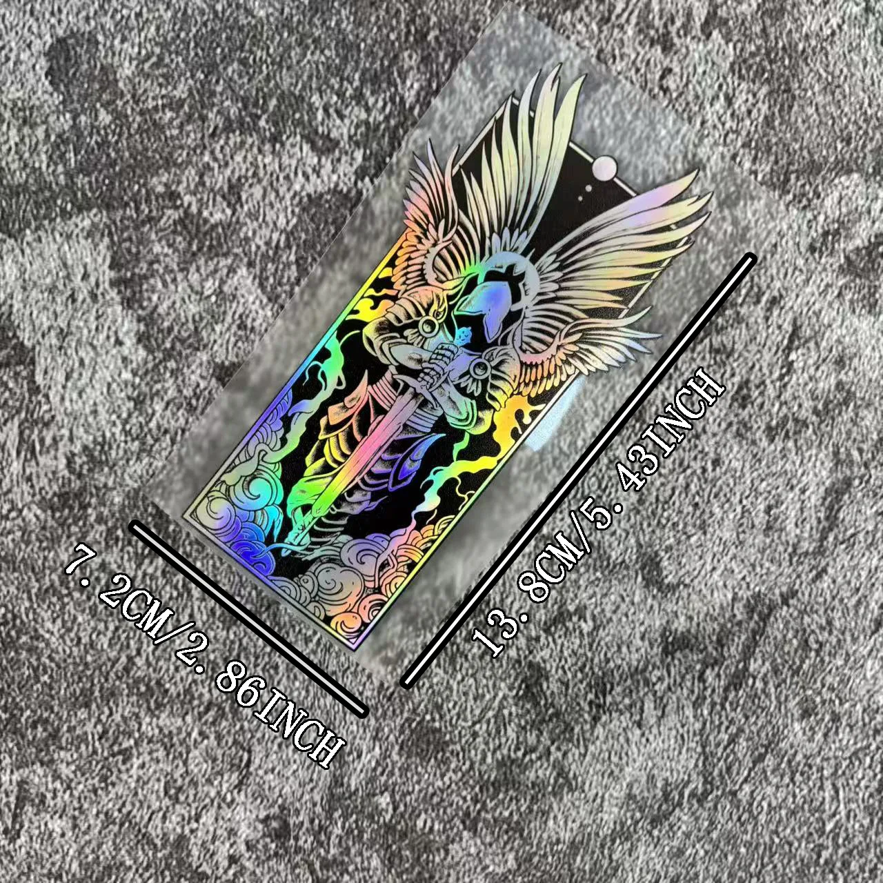 Holographic Samurai Warrior Waterproof Vinyl Sticker For Car Motorcycle Helmet Laptop Decal view 3